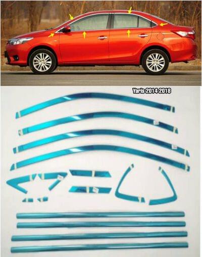 VENILLAS VENTANAS CROMO YARIS SEDAN 2014-2018