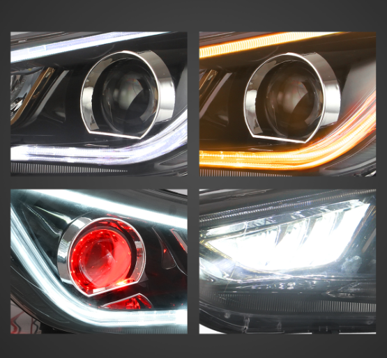 Focos delanteros VLAND con doble proyección y demon eye para Hyundai Elantra 2011-2015