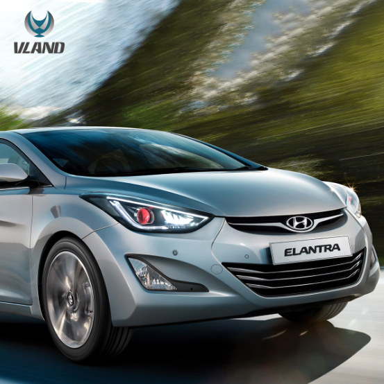 Focos delanteros VLAND con doble proyección y demon eye para Hyundai Elantra 2011-2015