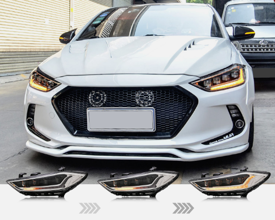 Focos delanteros con animación para Hyundai Elantra 2017-2018
