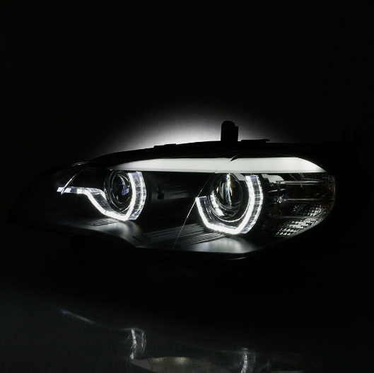 Focos delanteros con doble halo DRL para BMW E70 X5 2007-2010