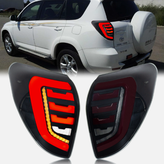 Focos traseros secuenciales ahumados para Toyota Rav4 2006-2012.