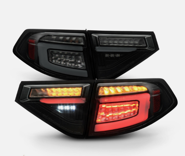 Focos traseros secuenciales ahumados para Subaru Impresa WRX 2008-2014