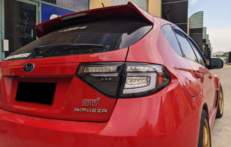 Focos traseros secuenciales ahumados para Subaru Impresa WRX 2008-2014