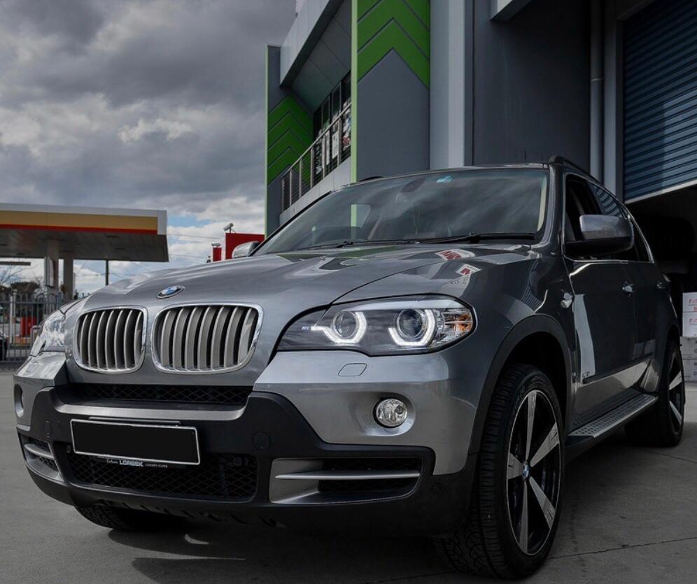 Focos delanteros con doble halo DRL para BMW E70 X5 2007-2010