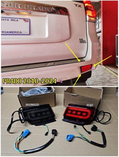 REFLECTIVOS TRASEROS LED PRADO 2010-2024 AHUMADO Y ROJO