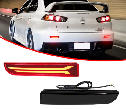 Reflectores traseros doble línea secuenciales, Mitsubishi Lancer 2008-2017