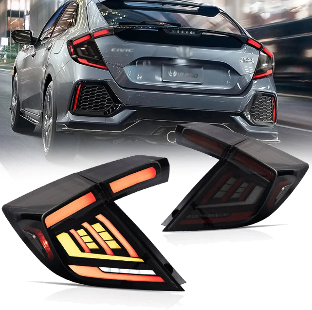 Focos traseros VLAND para Honda Civic Hatchback LX Sport 2016-2021.