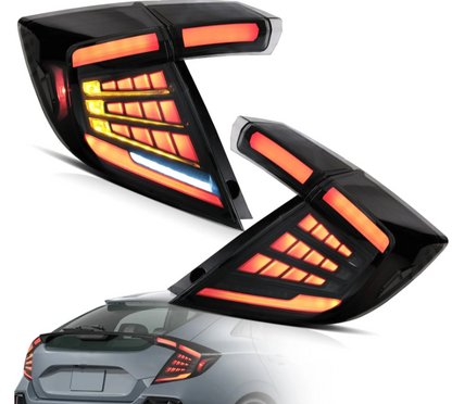 Focos traseros VLAND para Honda Civic Hatchback LX Sport 2016-2021.
