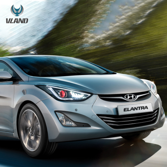 Focos delanteros VLAND con doble proyección y demon eye para Hyundai Elantra 2011-2015