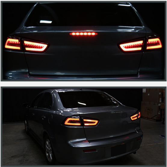 Focos traseros Jetblack para Mitsubishi Lancer Evolution 2008-2017.