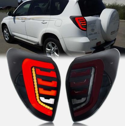Focos traseros secuenciales ahumados para Toyota Rav4 2006-2012.