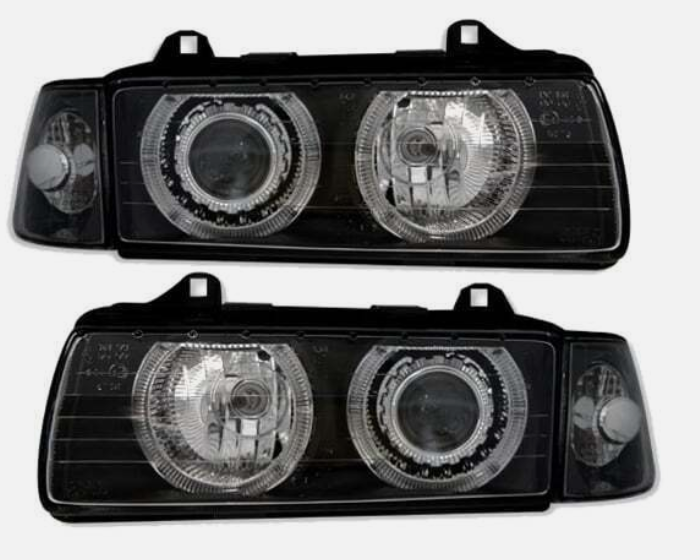 Focos delanteros ojos de angel para BMW Series 3 E46 1990-1999