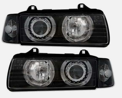 Focos delanteros ojos de angel para BMW Series 3 E46 1990-1999