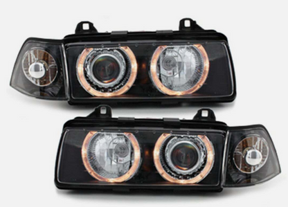 Focos delanteros ojos de angel para BMW Series 3 E46 1990-1999