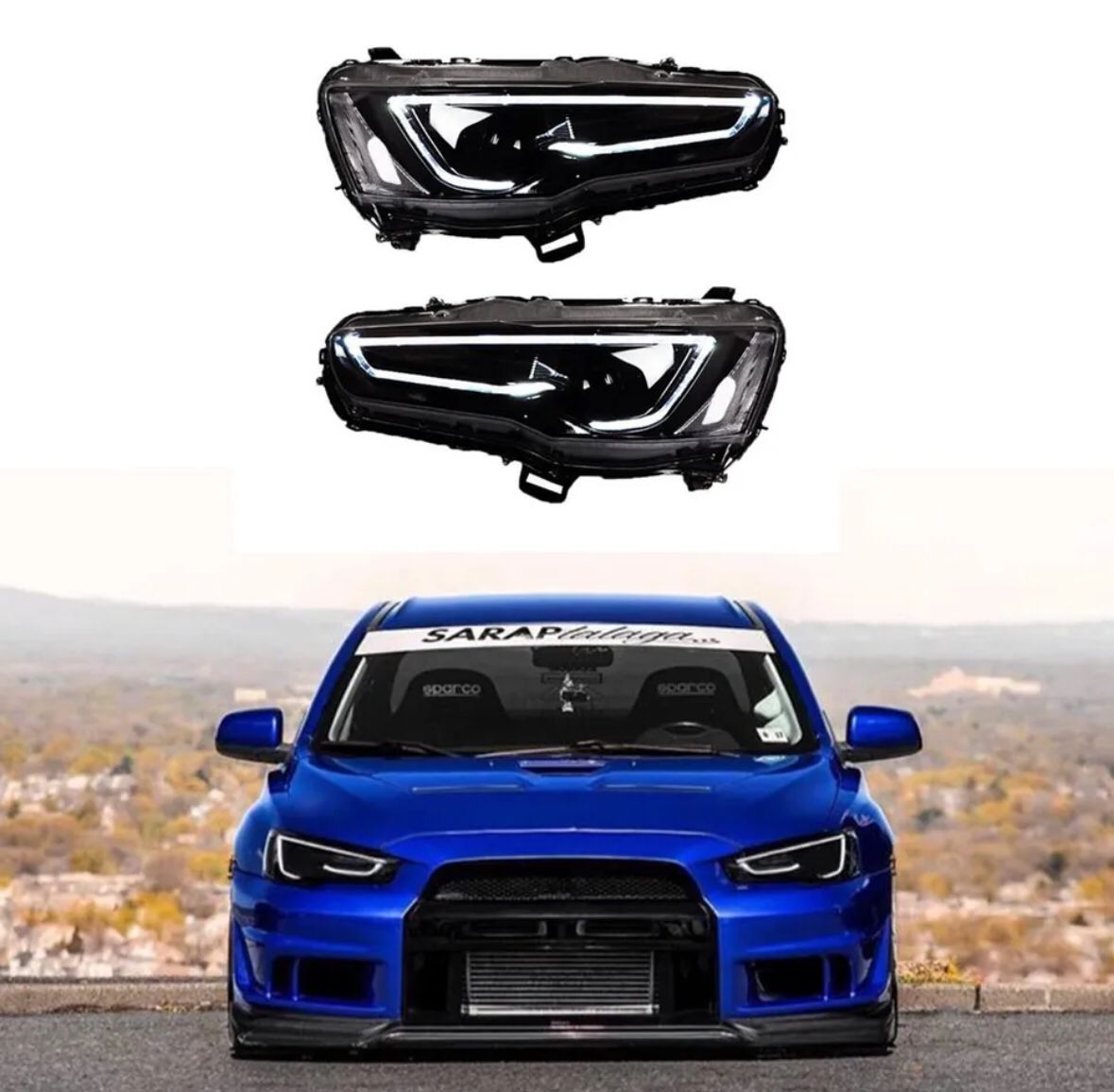 Focos delanteros VLAND demon eye, Mitsubishi Lancer 2008-2017