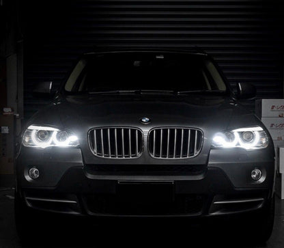 Focos delanteros con doble halo DRL para BMW E70 X5 2007-2010