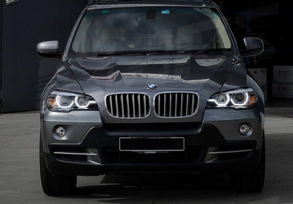 Focos delanteros con doble halo DRL para BMW E70 X5 2007-2010